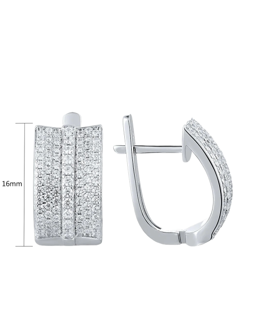 Sidabriniai auskarai su cirkoniais - Sidabriniai auskarai - Goldinga