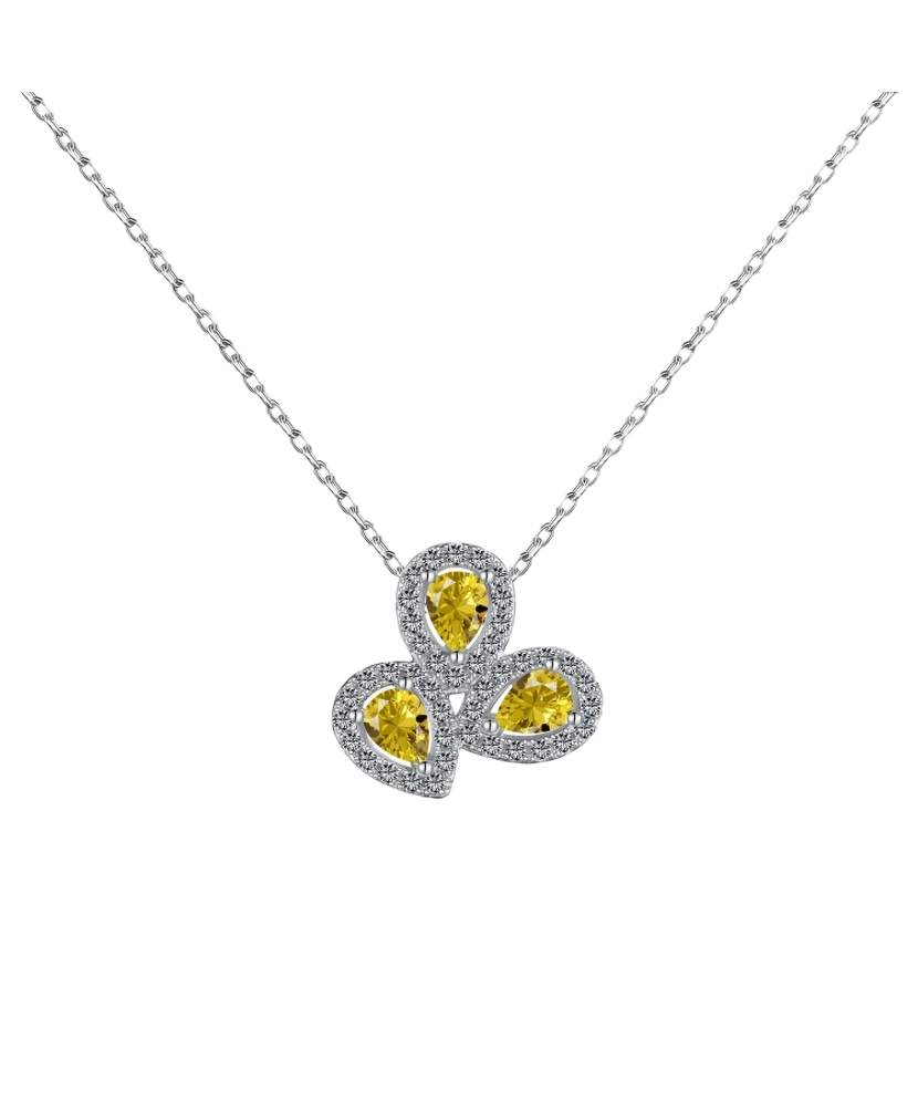 Sidabrinė Grandinėlė Su Cirkonio Pakabuku - Sidabrinės grandinėlės su pakabukais - Goldinga