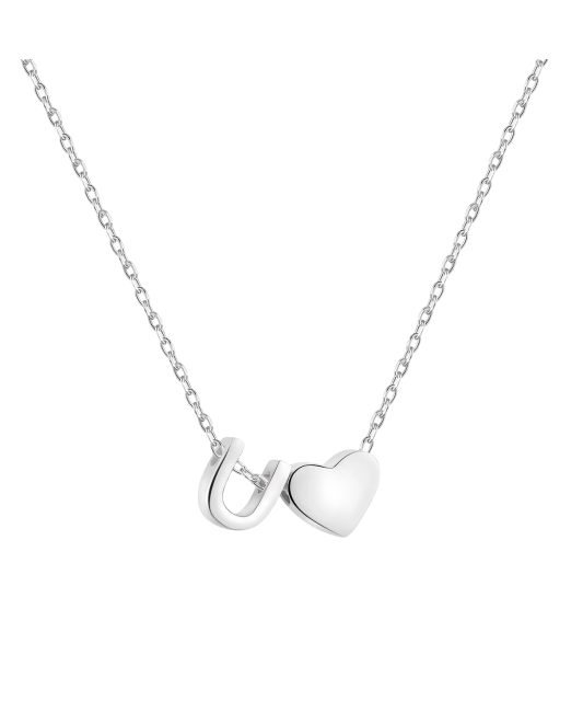 Sidabrinė Grandinėlė Su Pakabuku Raidė U - Sidabrinės grandinėlės su pakabukais - Goldinga