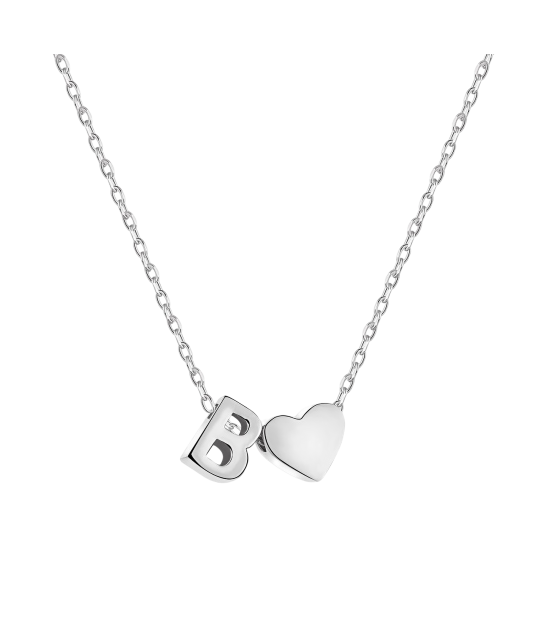 Sidabrinė Grandinėlė Su Pakabuku Raidė B - Sidabrinės grandinėlės su pakabukais - Goldinga