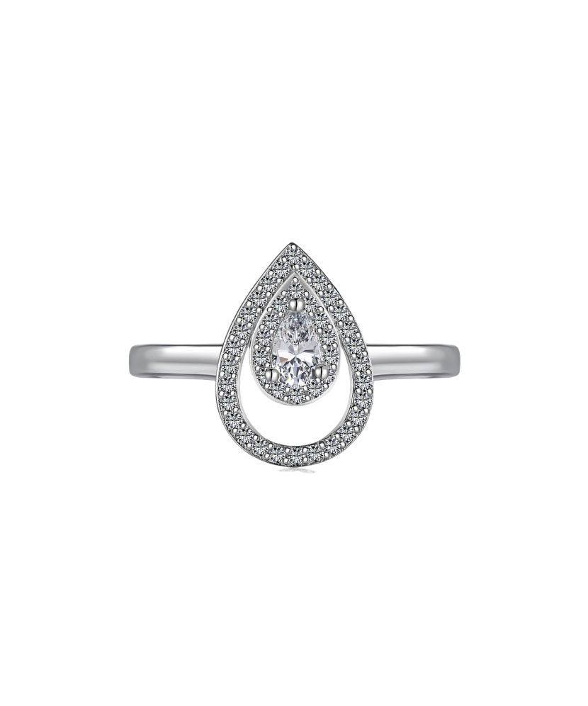 Sidabrinis žiedas su cirkoniais  - Goldinga