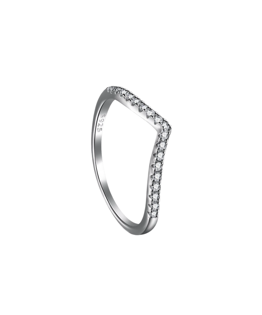 Sidabrinis žiedas su cirkoniais - Sidabriniai žiedai - Goldinga