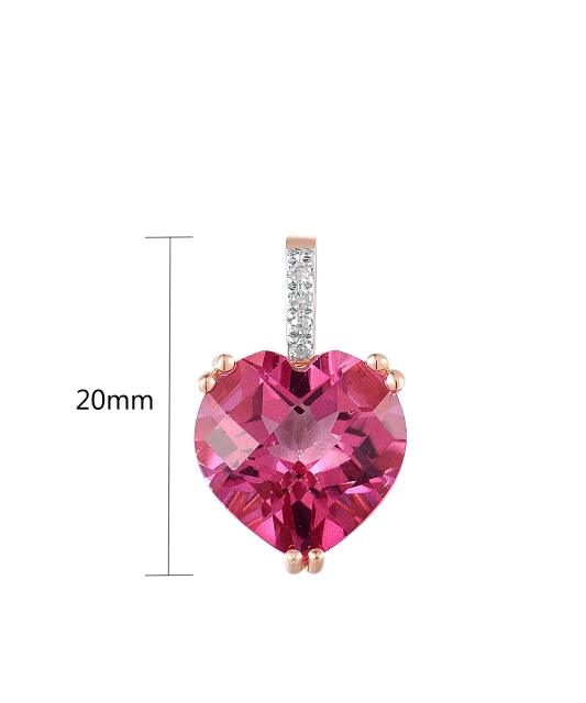 Auksinis pakabukas su topazu ir deimantais