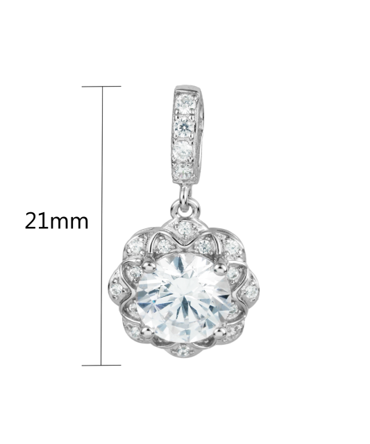 Sidabrinis pakabukas su cirkoniais - Sidabriniai pakabukai - Goldinga