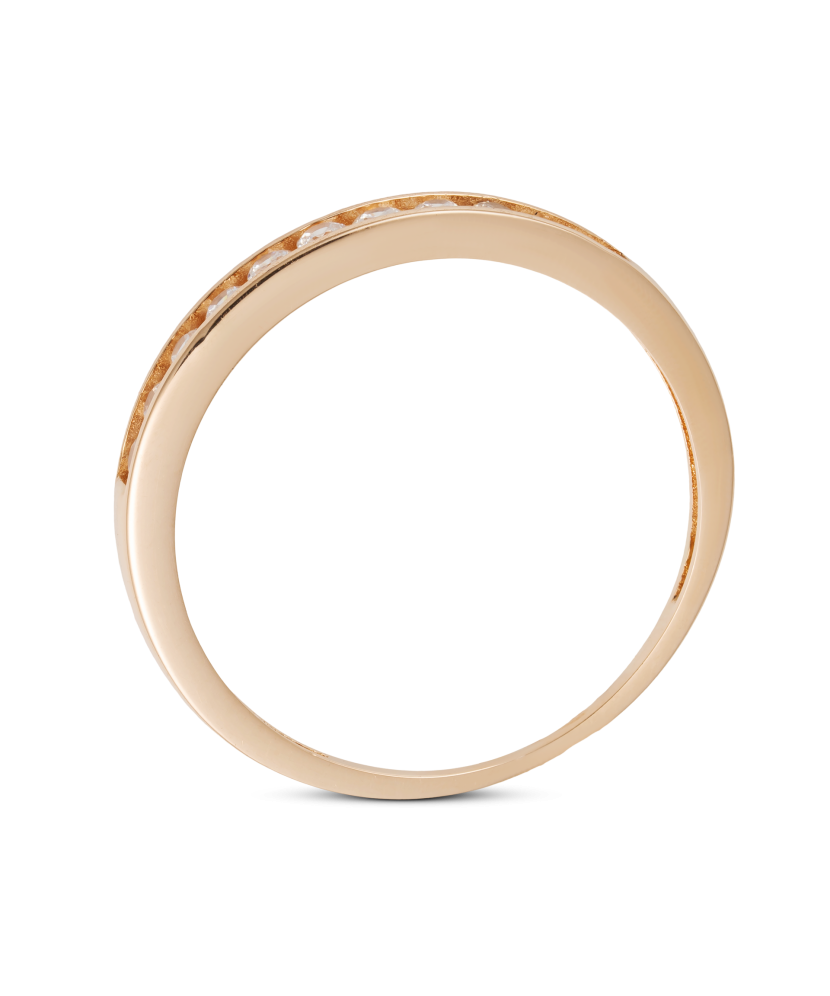 Auksinis žiedas su cirkoniais - Perkamiausi - Goldinga