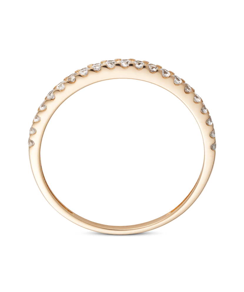 Auksinis žiedas su cirkoniais - Auksiniai žiedai - Goldinga