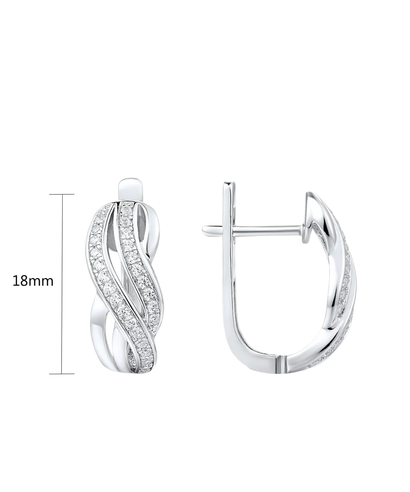 Sidabriniai auskarai su cirkoniais - Sidabriniai auskarai - Goldinga