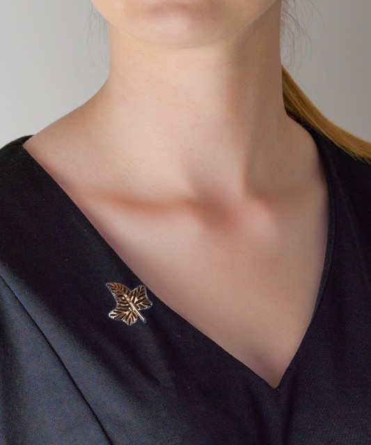 Auksinė sagė "Klevo lapas" - Sagės - Goldinga