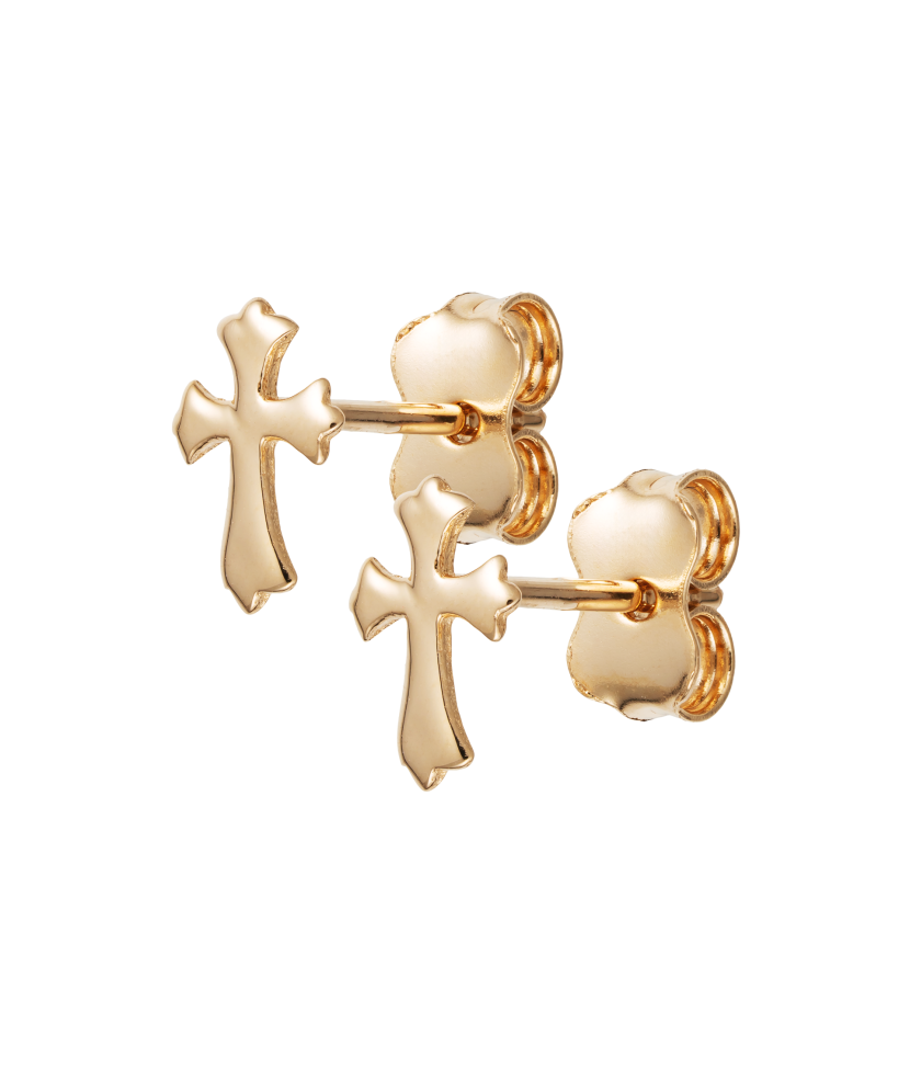Auksiniai auskarai "Kryželis" - Auksiniai auskarai - Goldinga