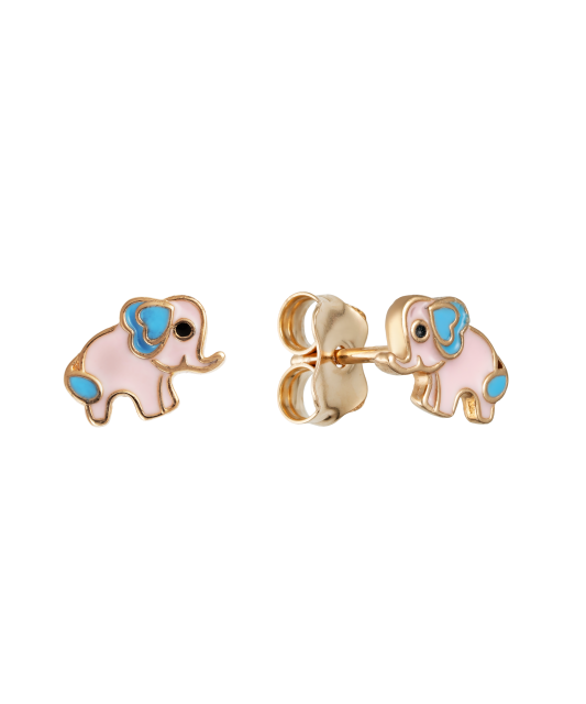 Auksiniai auskarai su emale - Auksiniai auskarai - Goldinga