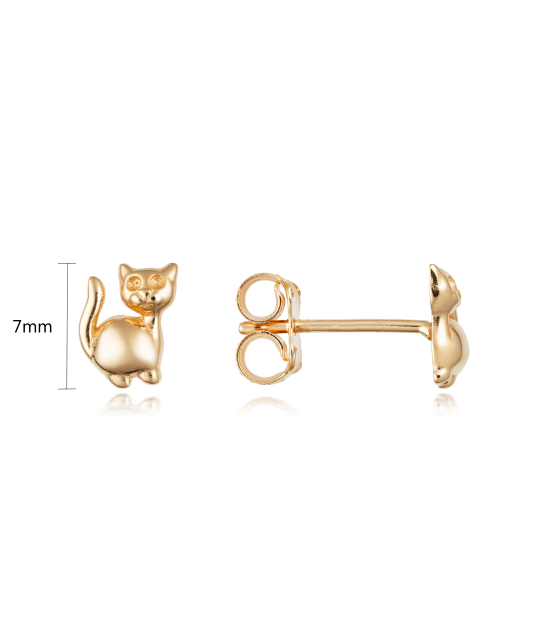 Auksiniai auskarai "Katinas" - Auksiniai auskarai - Goldinga