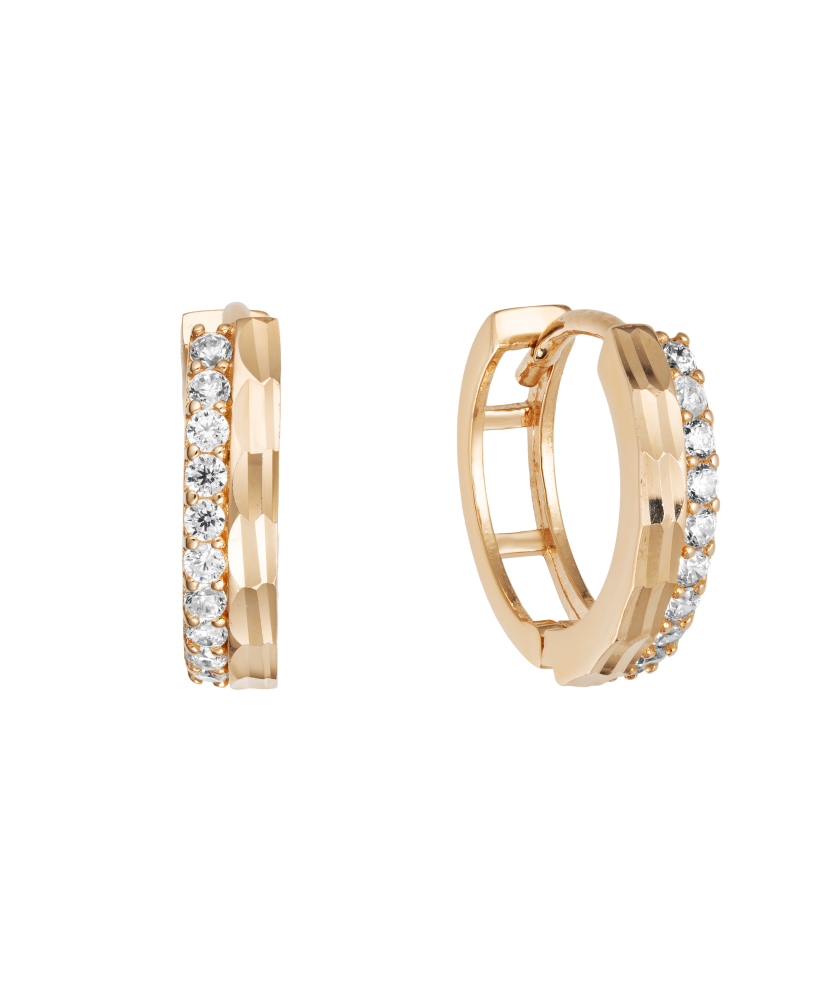 Auksiniai auskarai su cirkoniais