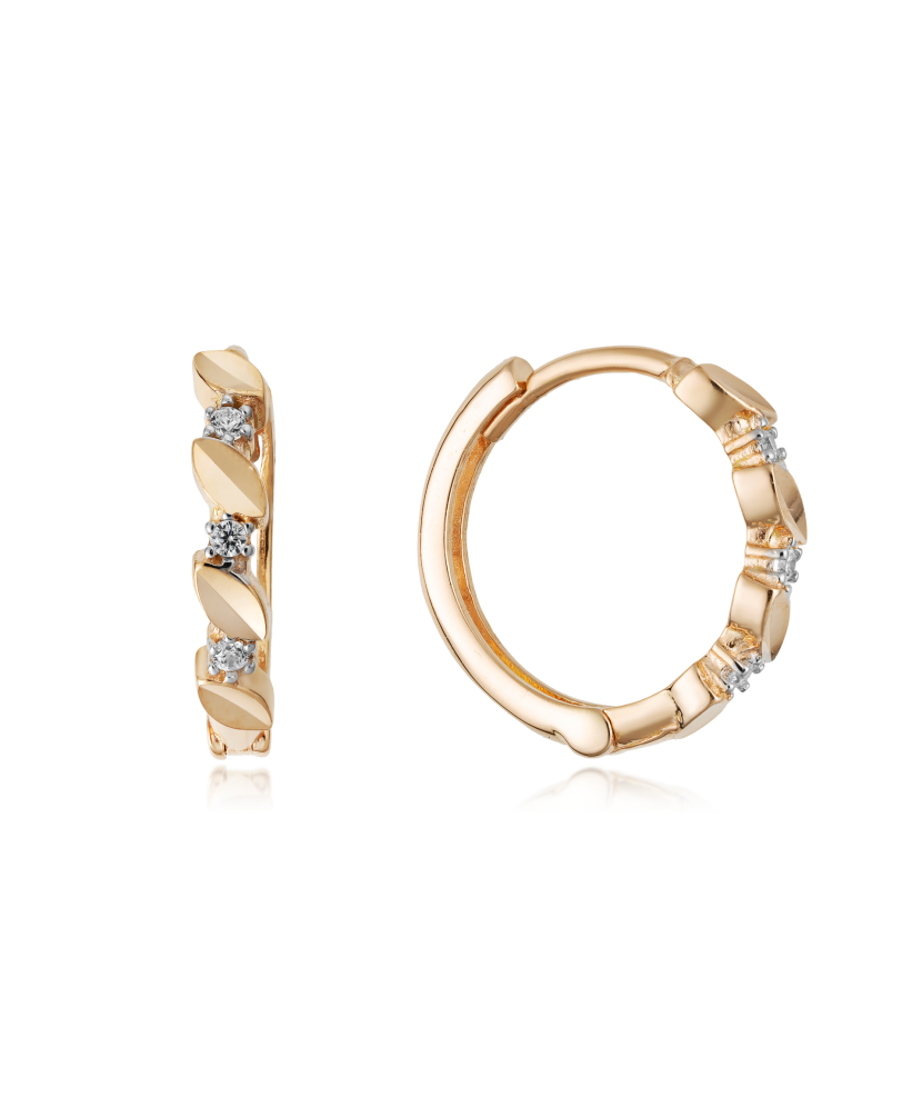 Auksiniai auskarai su cirkoniais