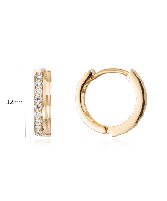 Auksiniai auskarai su cirkoniais