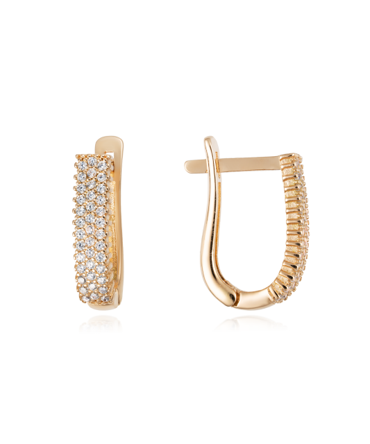 Auksiniai auskarai su cirkoniais