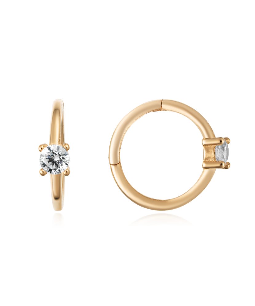 Auksiniai auskarai su cirkoniais