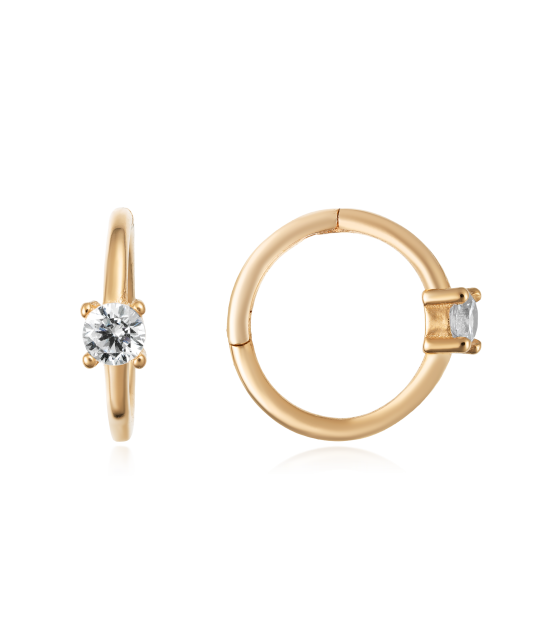 Auksiniai auskarai su cirkoniais