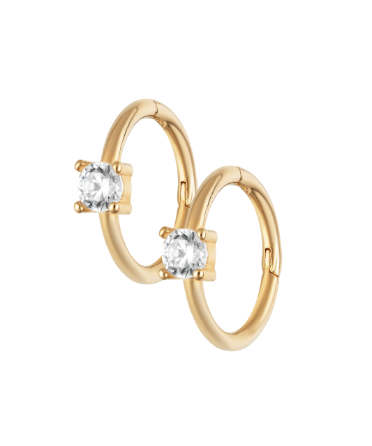 Auksiniai auskarai su cirkoniais