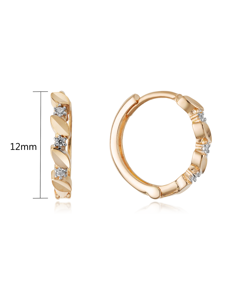 Auksiniai auskarai su cirkoniais