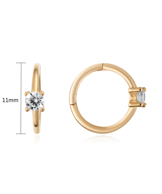 Auksiniai auskarai su cirkoniais