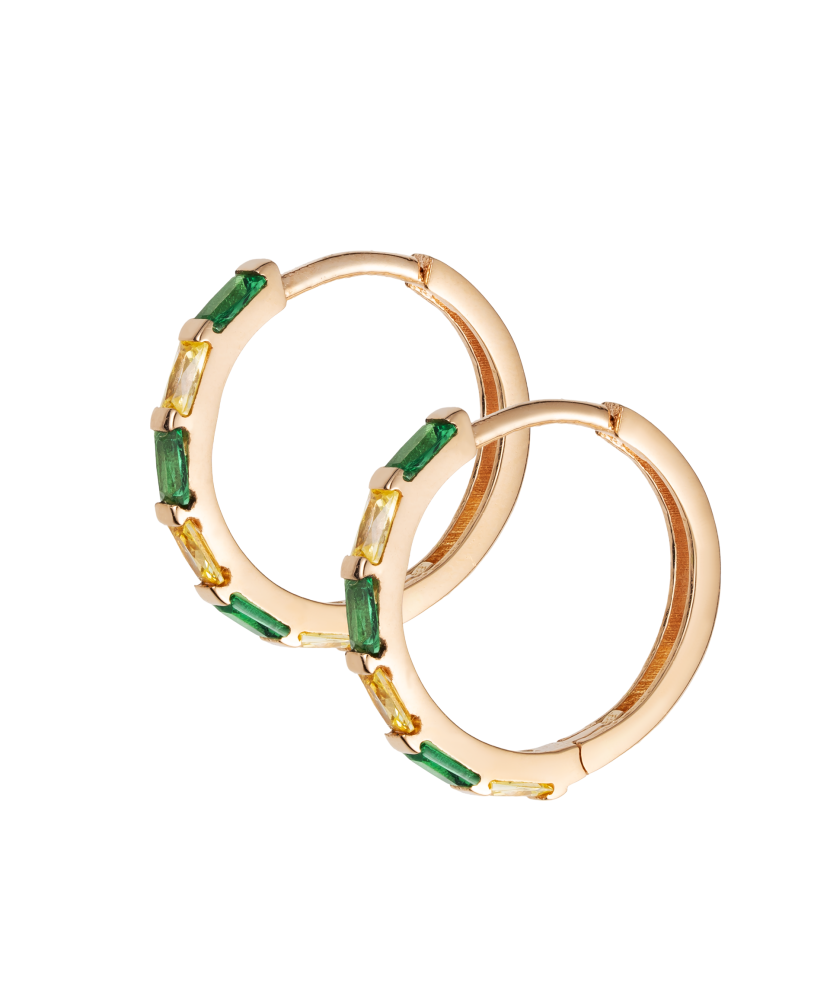 Auksiniai auskarai su cirkoniais