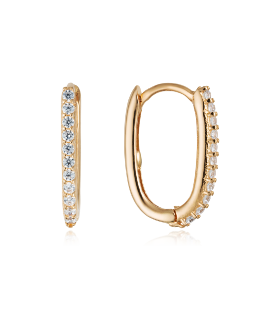 Auksiniai auskarai su cirkoniais