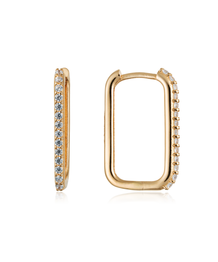 Auksiniai auskarai su cirkoniais