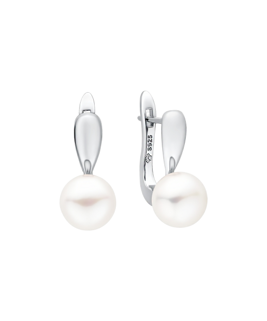 Sidabriniai auskarai su perlais - Auskarai su perlais - Goldinga