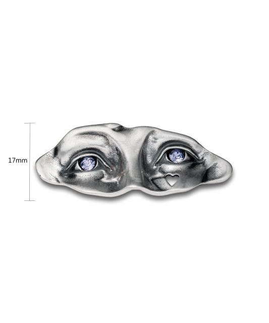 Sidabrinė sagė su cirkoniu  - Goldinga