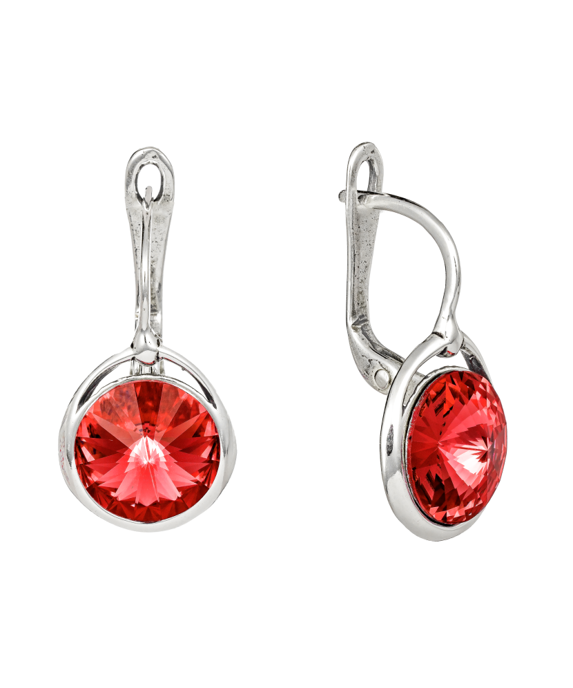 Sidabriniai auskarai su kristalais - Sidabriniai auskarai - Goldinga