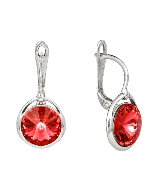 Sidabriniai auskarai su kristalais - Sidabriniai auskarai - Goldinga