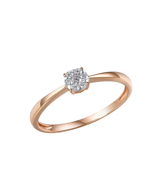 Auksinis žiedas su deimantais - Auksiniai Žiedai su brangakmeniais - Goldinga