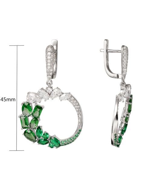 Sidabriniai auskarai su cirkoniais  - Goldinga