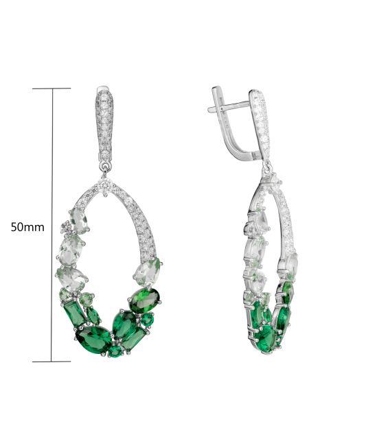 Sidabriniai auskarai su cirkoniais  - Goldinga