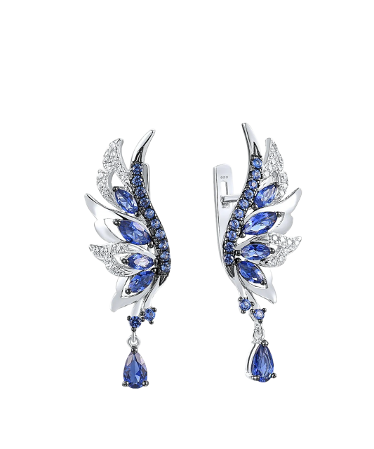 Sidabriniai auskarai su cirkoniais - Sidabriniai auskarai - Goldinga