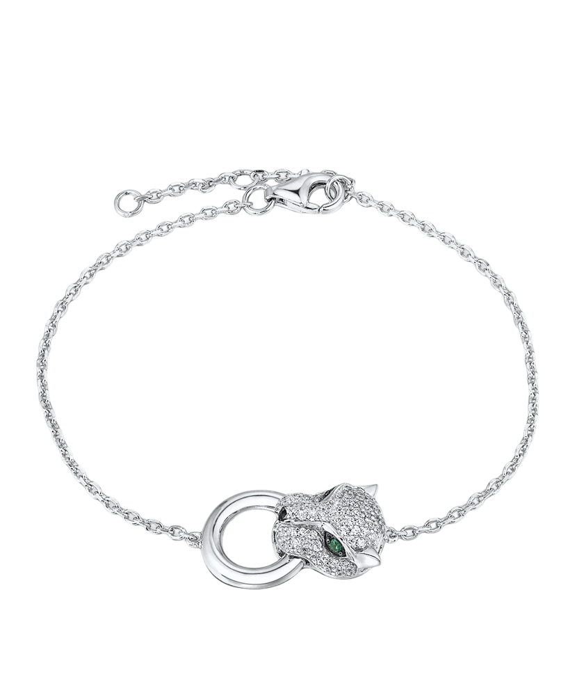 Sidabrinė apyrankė su cirkoniais ir špineliais  - Goldinga