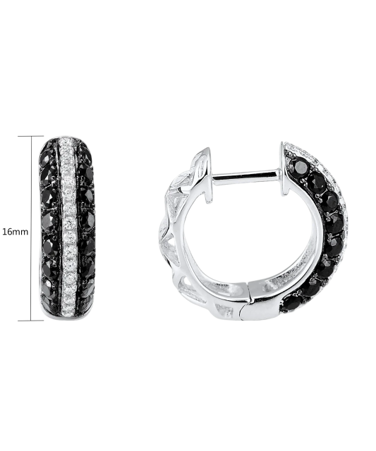 Sidabriniai auskarai su špineliais ir cirkoniais  - Goldinga