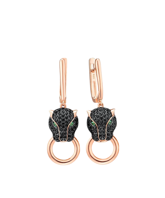 Sidabriniai paauksuoti auskarai su špineliais  - Goldinga