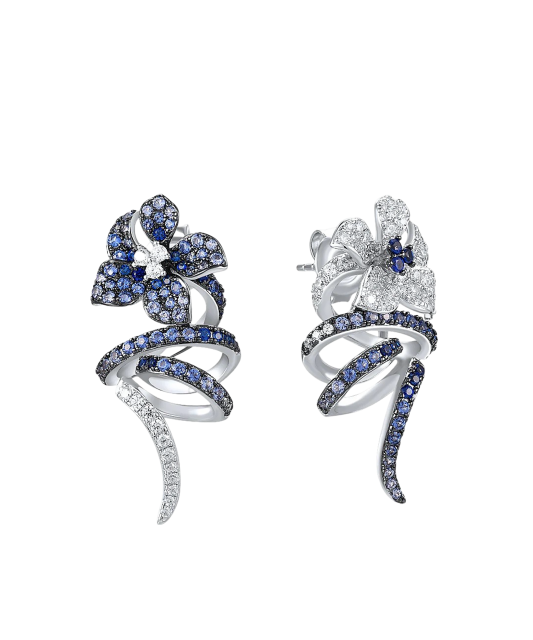 Sidabriniai auskarai su špineliais ir cirkoniais  - Goldinga