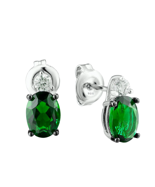 Sidabriniai auskarai su cirkoniais  - Goldinga