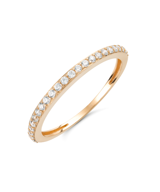 Auksinis žiedas su cirkoniais - Auksiniai žiedai - Goldinga