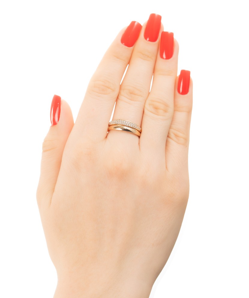 Auksinis žiedas su cirkoniais