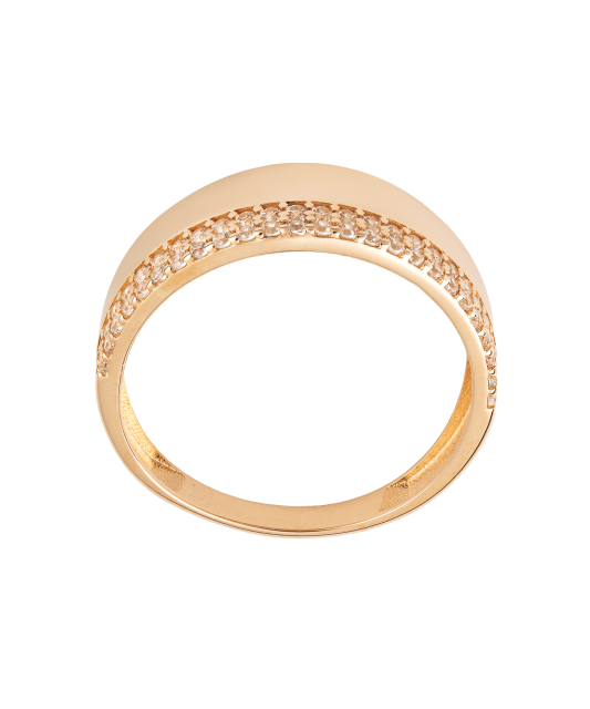 Auksinis žiedas su cirkoniais