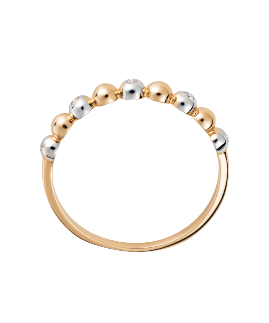 Auksinis žiedas su cirkoniais - Auksiniai žiedai - Goldinga