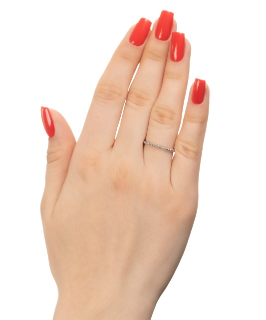 Balto aukso žiedas - Auksiniai žiedai - Goldinga