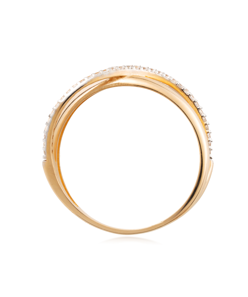 Auksinis žiedas su cirkoniais