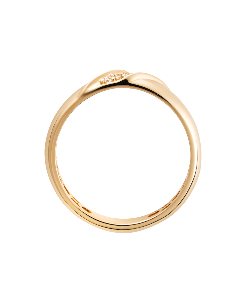 Auksinis žiedas su cirkoniais