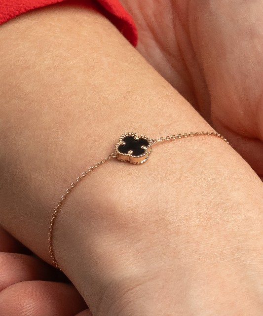 Auksinė apyrankė su emale