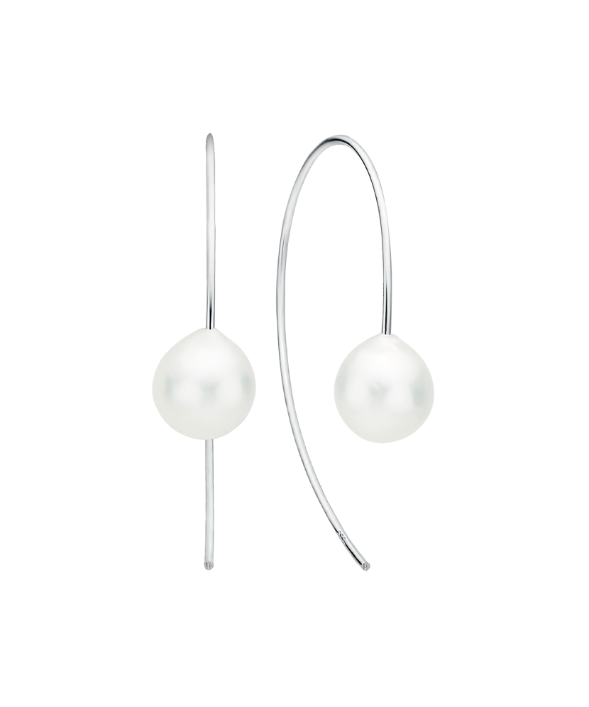 Sidabriniai auskarai su kasumi perlais - Auskarai su perlais - Goldinga