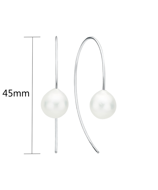 Sidabriniai auskarai su kasumi perlais - Auskarai su perlais - Goldinga